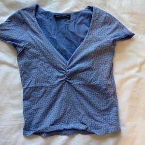 Brandy Melville Blue Floral Top